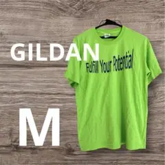 匿名配送✨GILDAN 蛍光グリーン Tシャツ M