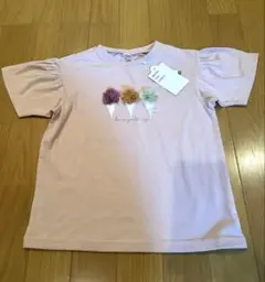 【新品未使用】アプレレクール⭐︎刺繍フリルTシャツ⭐︎130cm