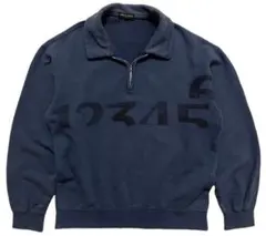 コムデギャルソン オム プリュス ハーフジップ 襟付 スウェット M ネイビー