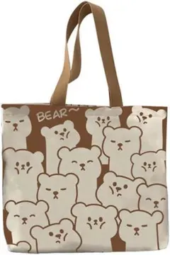 大容量❣️トートバック キャンバス 手提げ ショルダーバッグ かわいい ベア