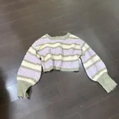 クロップドニットセーター　ニット