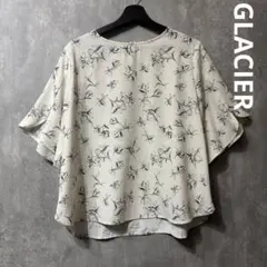 GLACIER グラシア 花柄ブラウス 3L 大きいサイズ モノトーン