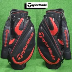 TaylorMade/テーラーメイド/ゴルフ キャディバッグ9型【黒/赤】美品！のサムネイル