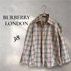 バーバリーBURBERRY LONDON ホース刺繍 ノバチェックシャツ 38のサムネイル