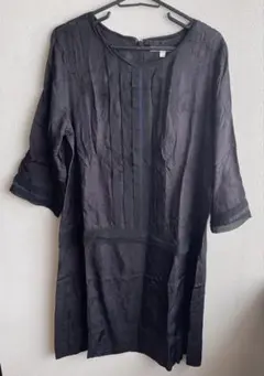 KEI hayama PLUS 黒刺繍入り七分袖ワンピースのサムネイル