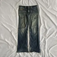 90s vintage デニム フレアパンツ y2k グランジ アメカジ