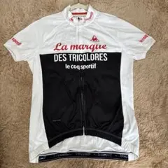 le coq sportif サイクルジャージ Lサイズ ホワイト/ブラック
