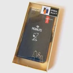 新品SNOOPY XperiaAceⅢ3 手帳型ケーススヌーピーデニムのサムネイル