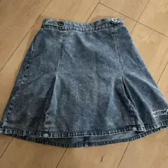 デニム キュロットスカート インナーパンツ付き