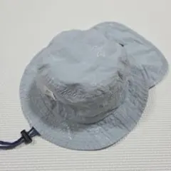 ライトブルー 恐竜柄 ベビー帽子 48㎝