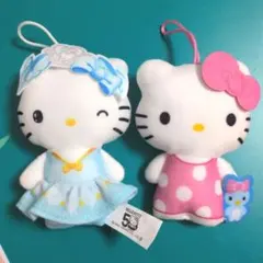 匿名配送 キティちゃん Hello Kitty 50周年 マスコット 2個セット