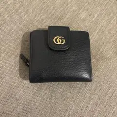 GGロゴ ブラック 二つ折り財布　GUCCI