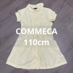 【COMMECA DUMODE110cm】コムサ半袖シャツワンピース黄色女の子のサムネイル