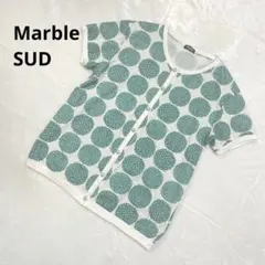 marble SUD マーブルシュッド アニマル ドット カーディガン グリーンのサムネイル