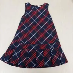 H&M チェック柄 ノースリーブワンピース 6-7歳