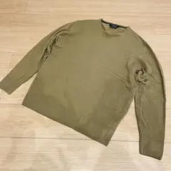 ZARA MAN ベージュ クルーネック ファインウール セーター XL