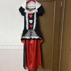 【訳あり】【リメイク用】ハートの女王　ロング丈　アリス　コスプレ