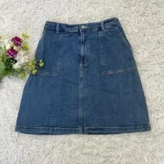 〝コルザ〟デニムミニスカート　ストレッチ　Lサイズ　ミニスカ　タイト