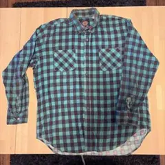 Dickies ディッキーズ ネルシャツ Lサイズ 厚手 チェック柄 グリーン系