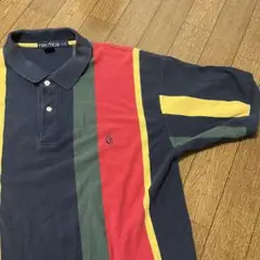 NAUTICA ポロシャツ マルチカラー ストライプ L/Gのサムネイル