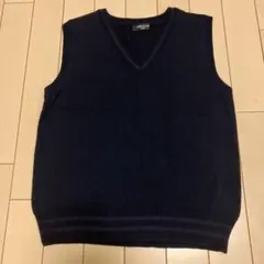 COMME CA ISM ネイビー Vネックベスト 150A