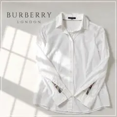 BURBERRY LONDON ノバチェック 長袖シャツ 白 38のサムネイル