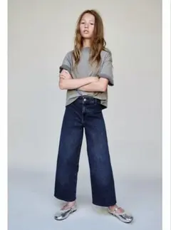 ZARA キッズ 新品 マリンデニムパンツ 140