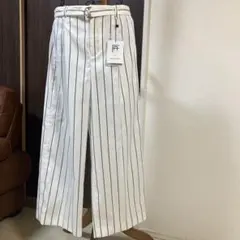 MAYSON GREY ストライプ ワイドパンツ ベルト付き1サイズS〜M