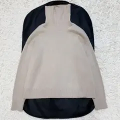 【美品】アニュアンス タートルニットプルオーバー ウール リブ 定番 人気