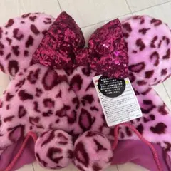 ディズニー ファンキャップ ヒョウ柄 ピンク