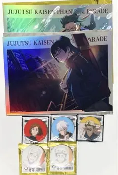 缶バッジ　五条　虎杖　伏黒　釘崎　七海　ポートレートポスター