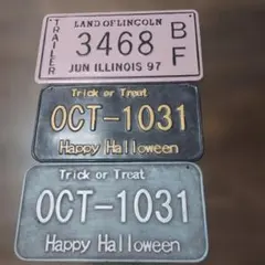 ブリキ看板 3枚セット ハロウィン風