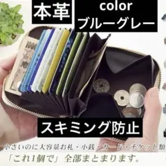 本革 ミニ財布 カードケース じゃばら式 スキミング防止 大容量 コンパクト