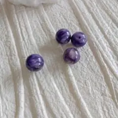 一粒売❗高品質チャロアイト　穴あけ　ビーズ