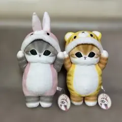 mofusand 着ぐるみにゃんBIGぬいぐるみ　うさぎ　トラ　全2種セット