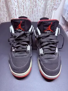 ナイキ エアジョーダン4 黒赤 27cm 人気カラーl