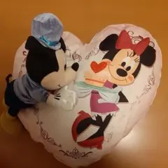 ミッキー・ミニー ハート型クッション
