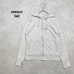 UNIQLO/拉鍊連帽衫/M/灰色/連帽/簡約/休閒