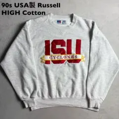90s USA製 Russell HIGH Cotton カレッジ　アイオワ州
