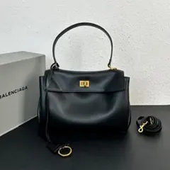 美品！BALENCIAGA レザー　2WAYショルダーバッグ　ブラック