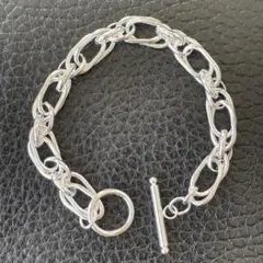 【「925」刻印】 チェーンブレスレット チェーン シンプル シルバーカラー