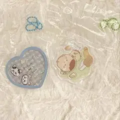 キャラシャカチャームセット売り モモンガ×ちいかわ くりまんじゅう×シーサー