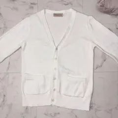 カーディガン 白 学校用 ホワイト