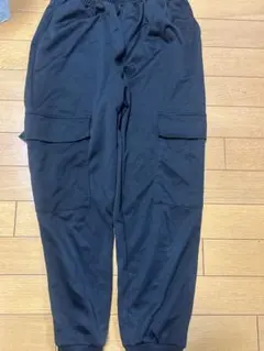 黒 カーゴパンツ ゴムウエスト L 古着