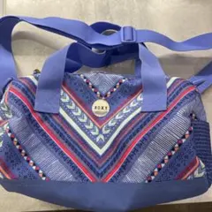 ROXY トートバッグ ダッフルバッグ パープル 総柄のサムネイル