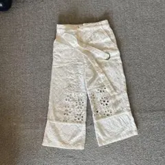 ZARA ホワイト レースパッチワークパンツ122cmのサムネイル