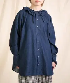ネストローブ フリルカラー インディゴ シャツ 長袖 デニム - メルカリ