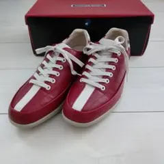 アキレス ソルボ レザー スニーカー レッド 24.0cm EEE 未使用