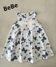 Bebe 蝶々柄ノースリーブワンピース 110