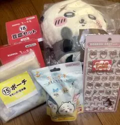 ちいかわ エニマイくじ　ボンボンドロップシールぬいぐるみ ポーチ 豆皿のサムネイル